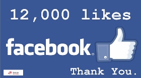 We've reached over 12,000 fans on Facebook!  Image